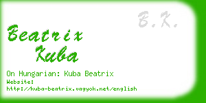 beatrix kuba business card